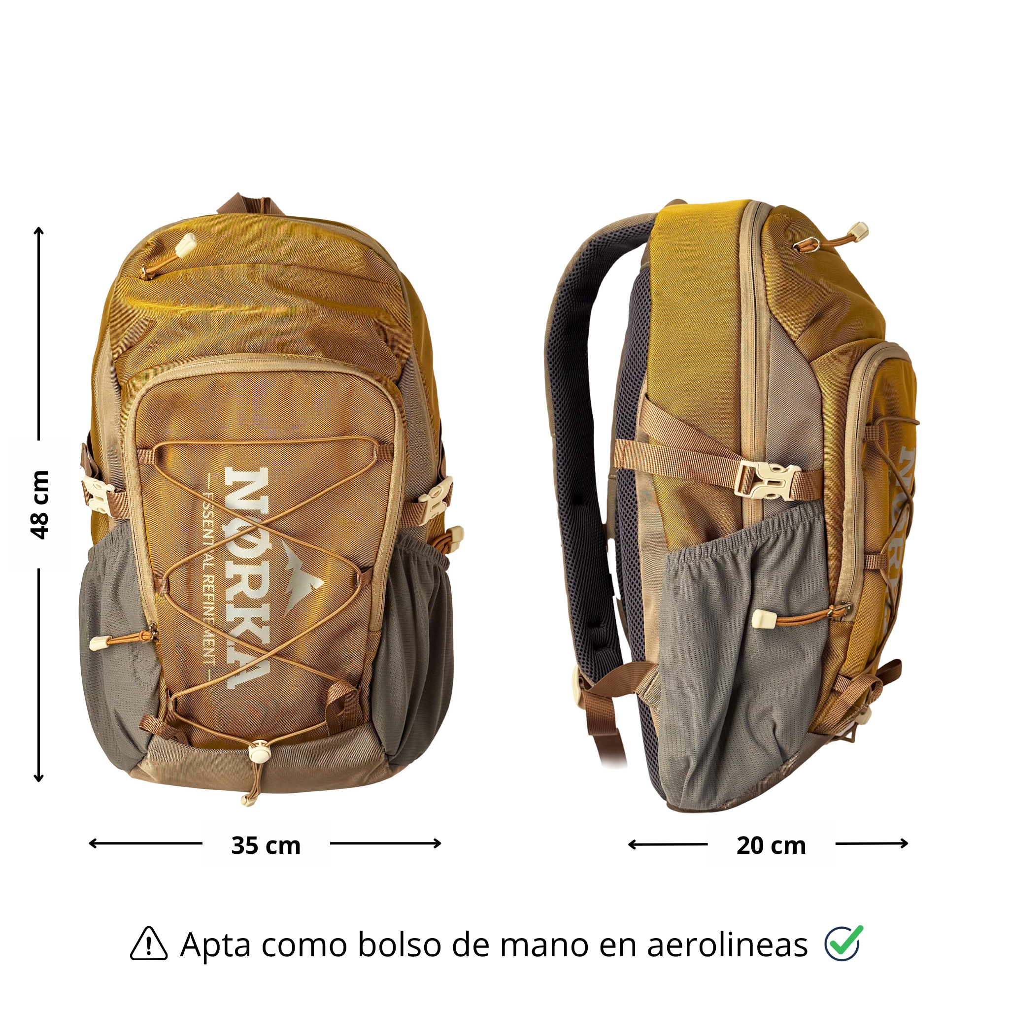 Mochila Norka One - Amarillo Senda 21 Lts